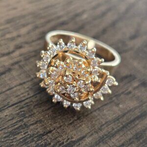 Vintage diamond spinner ring